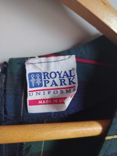 School Uniform Dress Size 5 ? Jumper Plaid Pleated Royal Park Made Usa (No Tag - Picture 5 of 8