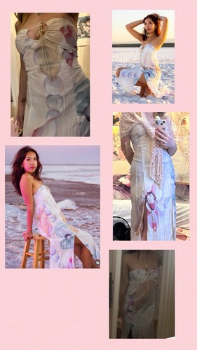 🌺NEW!Urban Outfitters Silence+Noise Kai Bandeau Floral Midi Dress Sz Large - Picture 22 of 22