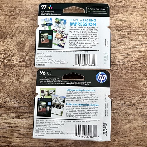 OEM Oryginalne wkłady atramentowe HP 96 i 97 C8767WN C9363WN - Zdjęcie 2 z 3