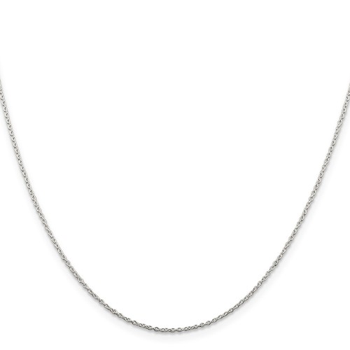 Sterling Silver 1mm Cable Chain Necklace - Foto 2 di 4
