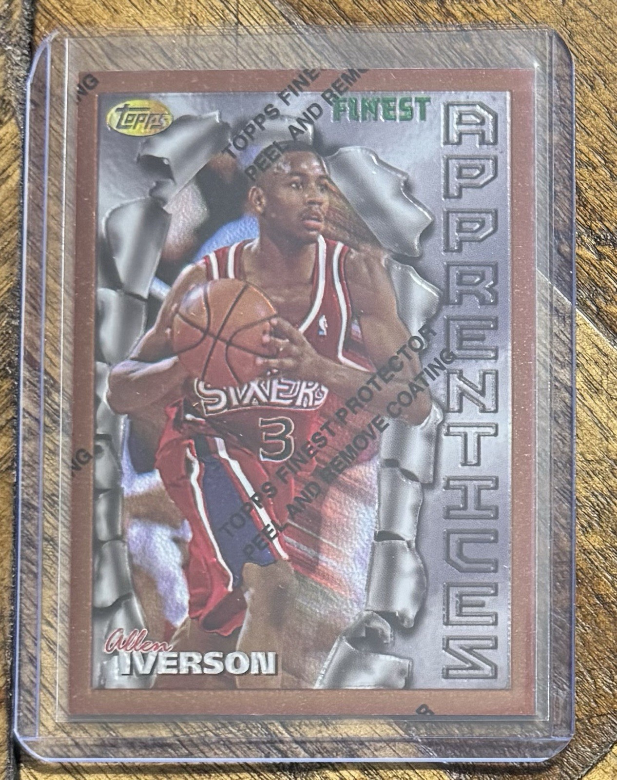 1996-97 Topps Finest Allen Iverson Apprentices (W/ Coating) #69 A23 76ers Rookie