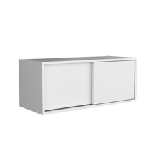 Wall-Mounted Storage Cabinet w/ Sliding Doors - Multi-Room Shelf for Home/Office