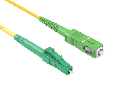 OS2 LC/APC to SC/APC Simplex 9/125 Singlemode Fiber Optic Cable - 1/2/3/5/7/10m