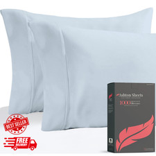Luxury Egyptian Cotton Standard/Queen Pillow Cases Set of 2-1000 Thread Count...