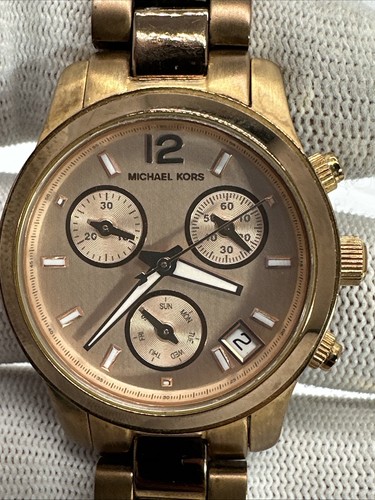 Michael Kors Damen Mini Runway Chrono Rose Dial Roségold Stahl Uhr MK5430 - Bild 2 von 13