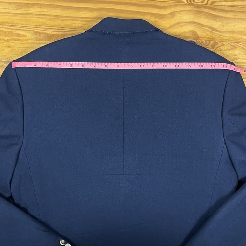 Vintage Centaur Wool Blazer Mens SZ 38 Med Navy Gold Buttons UK Made Preppy Ivy - Picture 20 of 24