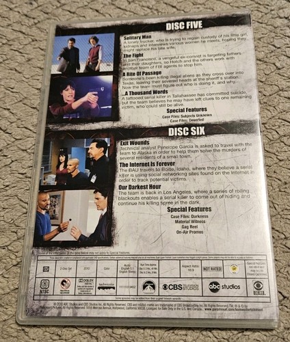 Criminal Minds Season 5 DVD 2010 Tested Plays - Picture 13 of 17