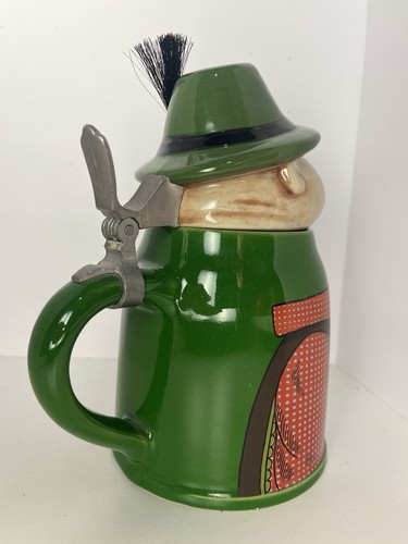 Vtg Gerzit Gerz West Germany Bierseidel Lidded German Beer Stein Bavarian Man - Bild 6 von 13