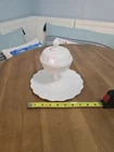 Vintage WESTMORELAND Milk Glass Trinket Candy Covered Pedestal Dish With Plate!
