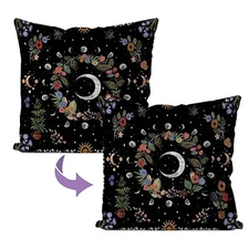  Boho Hippie Throw Pillow Covers,Boho Mandala Pillow Covers 18x18,Boho Hippie 