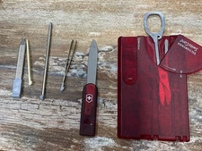 Victorinox Swiss Card Red Translucent VGUC