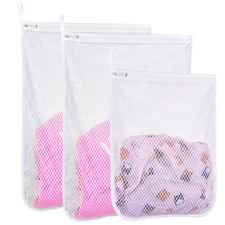 Mesh Laundry Bags for Delicates 2 Large (16" x 19") 1 Medium (12" x 15")