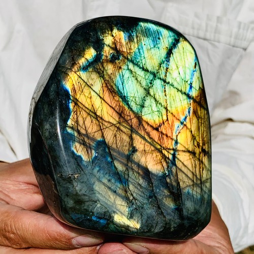 2.51LB Natural Labradorite Quartz Crystal Freeform Mineral Specimen Healing - Picture 4 of 10