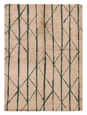 Hand Knotted Area Rug 5'0" x 6'7" Traditional Oriental Wool Carpet