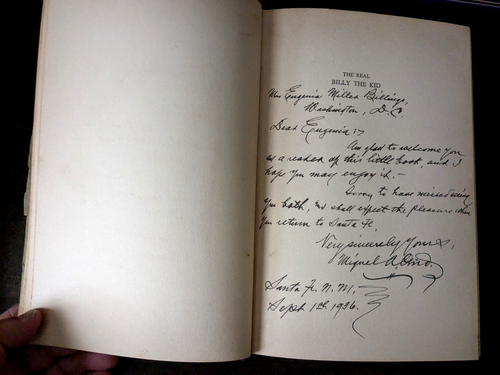 RARE SIGNED- The Real Billy the Kid by Miguel Antonio Otero 1936 1st Ed FAST SHI - Picture 5 of 6