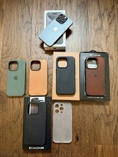 Apple iPhone 15 Pro 256 Unlocked Black Titanium With Cases