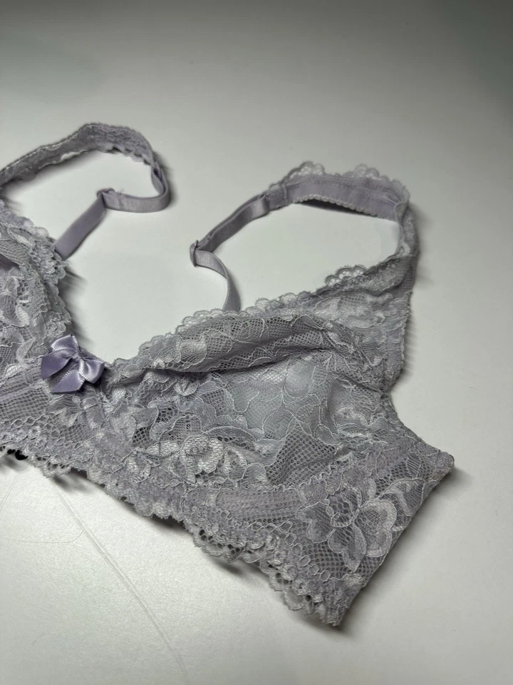 Sujetador Gilligan & O'Malley Talla S Lila Púrpura Encaje Inalámbrico Ajustable Sin Forro Foto 2 de 4
