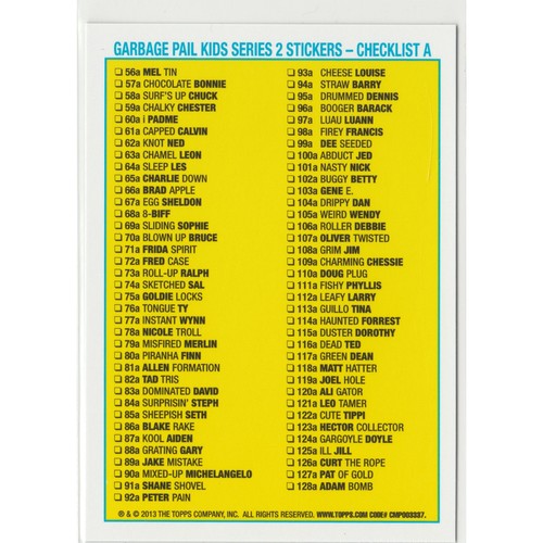 Adam Bomb #128a Garbage Pail Kids GPK Black 2013 Brand-New Series 2 BNS2 SP - Picture 2 of 2