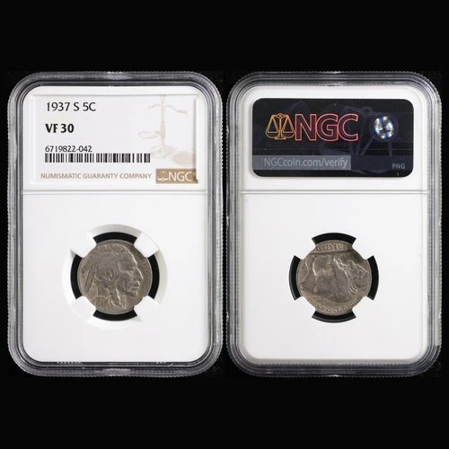 1937 S United States 5C Buffalo NGC VF 30