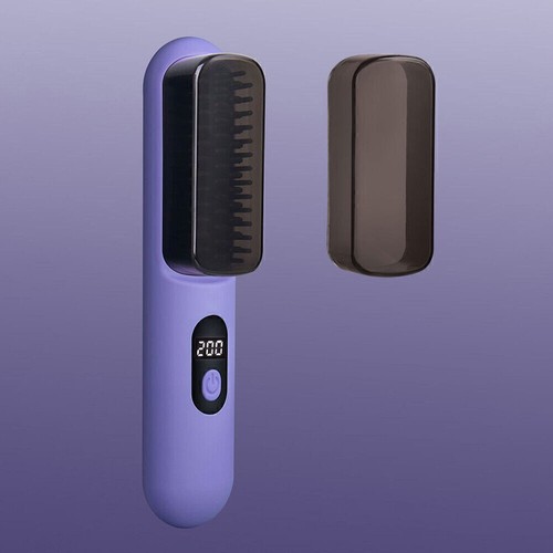 Portable Hair Straightener Brush AntiScald Hair Cordless Hair Straightener Brush - Picture 11 of 17