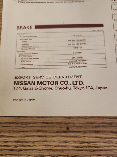 Vintage 1981 Datsun Pickup 720 Service Manual ~ Dealer Repair Guide!! - Bild 5 von 5