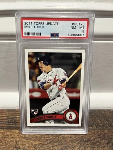 2011 Topps Update #US175 Mike Trout RC - PSA 8