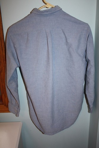 Ralph Lauren Boys Size 16 Chambray Blue Long Sleeve Button Dress Oxford Shirt - Picture 2 of 3