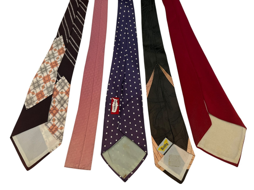 52X 1920s-1950s Vintage Men’s Neck Tie Lot | Swing Era Silk Rayon MCM Neckties - Picture 12 of 21