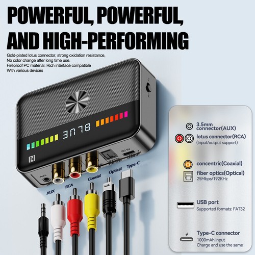 Bluetooth Transmitter Empfänger Sender Audio Adapter Wireless Aux TV Kopfhörer - Bild 7 von 15