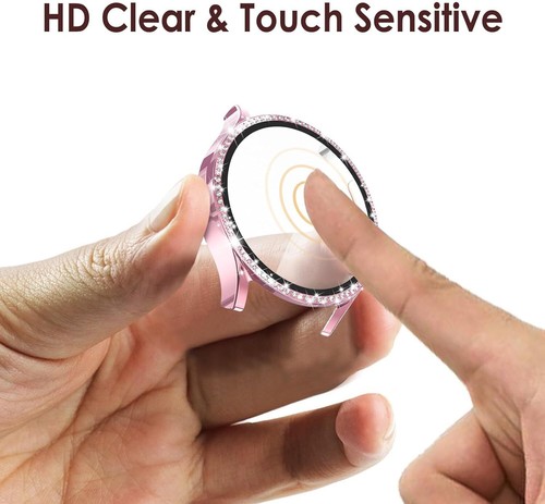 Do Galaxy Watch 7 40mm 44mm Bling Glass Protector ekranu Diamond Case Cover - Zdjęcie 2 z 12
