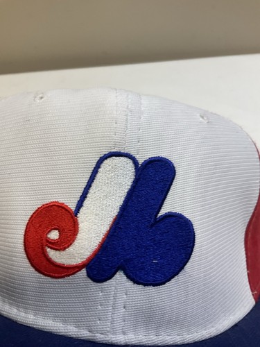 Vintage 90s Montreal Expos Hat New Era SnapBack Pro Model MLB Wool Cap NEW - Picture 3 of 8