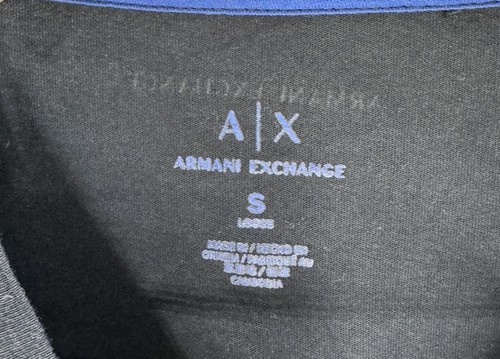Armani Exchange T Shirt Logo Navy Good Condition Size Small - Picture 3 of 10