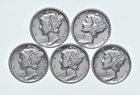 High Grade Lot 1939 1936 1939 1939 1939 Mercury Dime Collection *779