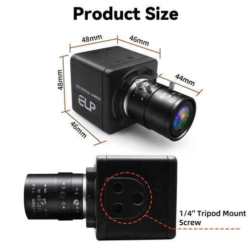 USB Camera 8MP with 2.8-12mm Manual Varifocal Lens, 4X Optical Zoom Webcam wi... - Picture 7 of 8