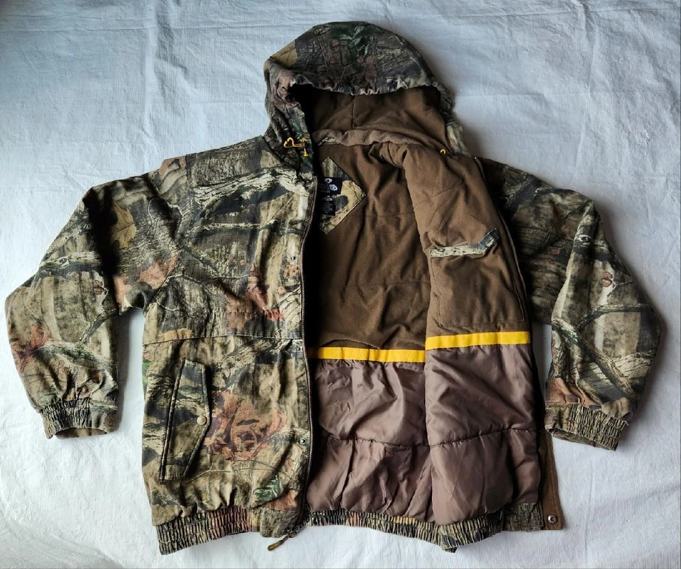 Chaqueta camuflada Mossy Oak Break-Up Infinity cremallera completa con capucha grande para hombre 42-44 Foto 3 de 4