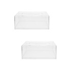 2pcs Gewebe Box Protektor Clear Tissue Storage Case Desktop -Gewebeabdeckung
