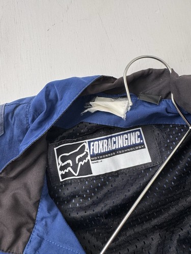 Vintage Fox Racing Jacket Size Small 90s Blue Zip Off Sleeves Vest - Bild 10 von 11