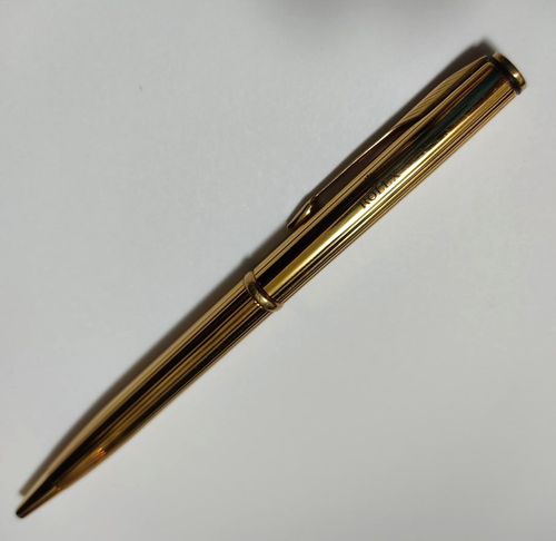 [Exc+4 No Box] ROLEX Novelty Parker Gold metal plating Twisted Ballpoint Pen - Picture 1 of 7