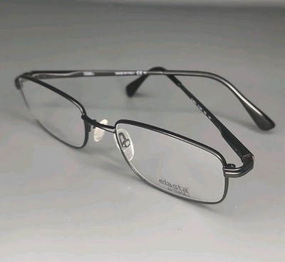 Safilo Elasta E7240 Black 003 Stainless Steel Full Rim Eyeglass Frame 51/19/140