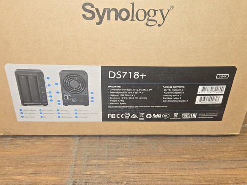 Brand New! Synology DiskStation DS718+ 2x Gb LAN, 1x eSATA Quad Core CPU NIB! - Photo 4/6