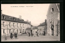 Old postcard Le Noyer, Place de l ́Eglise 