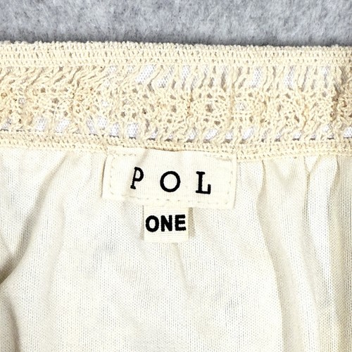 POL Skirt Women One Size Crochet Lace High Low Lined Festival Western Boho Fairy - Picture 6 of 14
