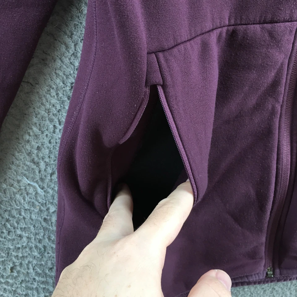 Chaqueta con Capucha REI Coop Para Mujer Grande Púrpura Con Capucha Cremallera Completa Mangas Largas Bolsillos Foto 4 de 4