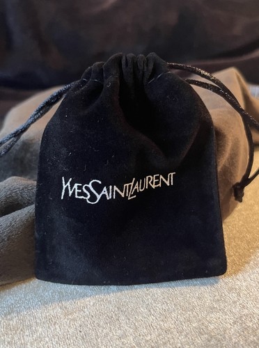 Vintage Brosche goldfarben strukturiert YSL Saint Laurent Paris - Bild 6 von 6