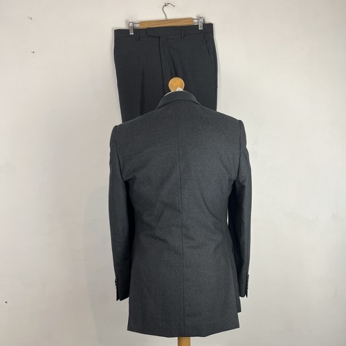 Jaeger 2 Piece Suit Men’s Dark Grey 38R Jacket 32W 32L Trousers Classic Fit - Imagen 8 de 21