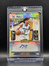 2024-25 Panini Silhouette LaMelo Ball The Finals Ticket Auto /15 - Hornets 