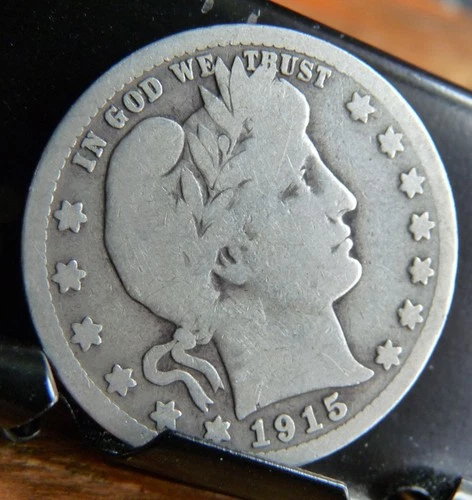 1915 D Barber Quarter (VG)