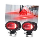  LED Forklift Safety Light Red 2 Pack, Straight Line Warning Zone 2PCS Red Oval