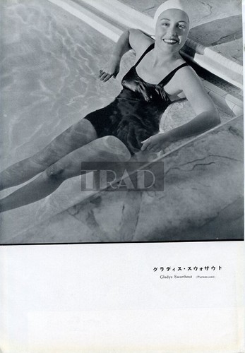 GLADYS SWARTHOUT en traje de baño/JEAN GABIN 1936 JPN recorte de imagen 7x10 #kj5a - Imagen 1 de 2