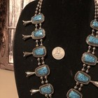 VINTAGE Estate find Squash Blossom Necklace, ca 1960's - 1970's, Stamped — photo 4